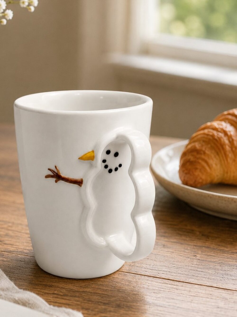 Starbucks Barista Snowman Mug White